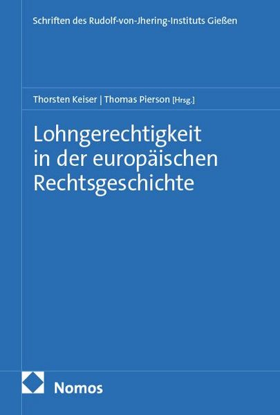 Produktbild: Lohngerechtigkeit in der europ&auml;ischen Rechtsgeschichte