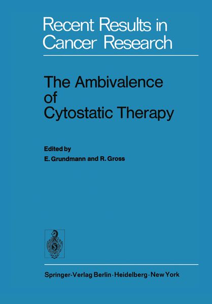 Produktbild: The Ambivalence of Cytostatic Therapy