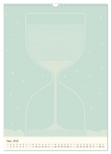 Produktbild: Zahlen rieseln durch das Jahr ... (Wandkalender 2026 DIN A3 hoch), CALVENDO Monatskalender