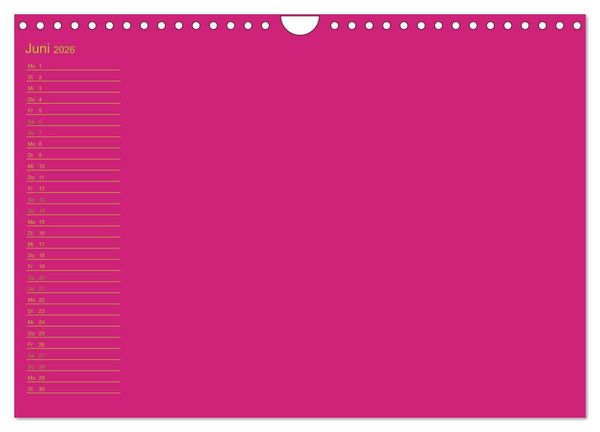 Produktbild: Bastel-Geburtstagskalender pink / Geburtstagskalender (Wandkalender 2026 DIN A4 quer), CALVENDO Monatskalender
