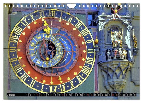 Produktbild: BERN - Vom B&auml;rengraben bis Zytglogge (Wandkalender 2026 DIN A4 quer), CALVENDO Monatskalender