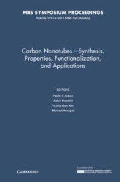 Produktbild: Carbon Nanotubes-Synthesis, Properties, Functionalization, and Applications
