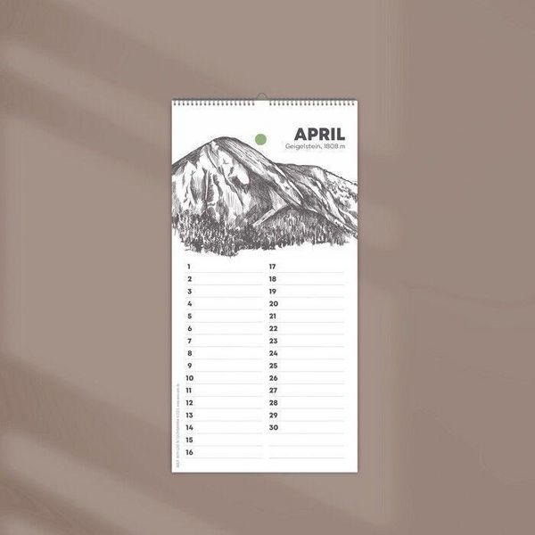 Produktbild: Kleiner Geburtstagskalender "Chiemgauer Alpen", ohne Jahreszahl