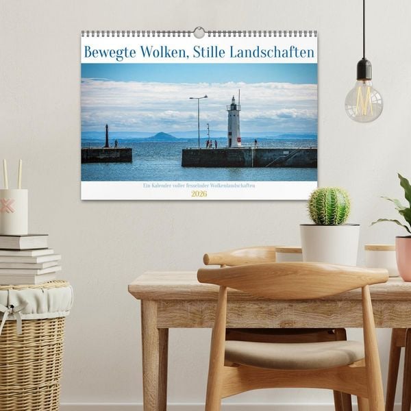Produktbild: Bewegte Wolken, Stille Landschaften (Wandkalender 2026 DIN A3 quer), CALVENDO Monatskalender