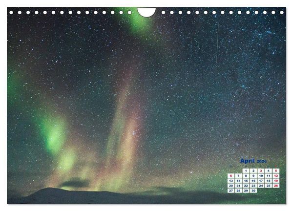 Produktbild: Faszinierende Lichterscheinungen am Himmel - Polarlichter (Wandkalender 2026 DIN A4 quer), CALVENDO Monatskalender