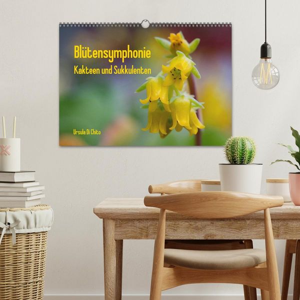 Produktbild: Bl&uuml;tensymphonie - Kakteen und Sukkulenten (Wandkalender 2026 DIN A3 quer), CALVENDO Monatskalender