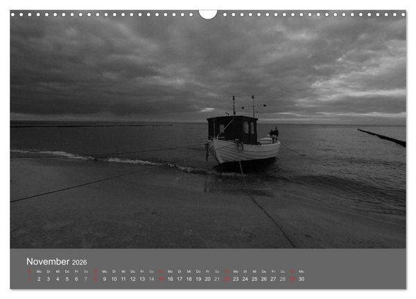 Produktbild: Ostsee - von schwarz bis wei&szlig; (Wandkalender 2026 DIN A3 quer), CALVENDO Monatskalender