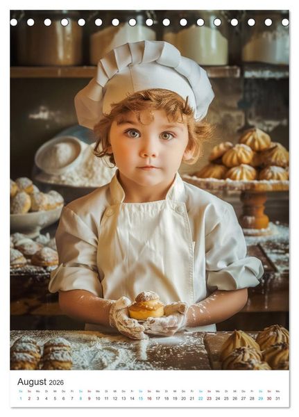 Produktbild: Backen mit Kids (Tischkalender 2026 DIN A5 hoch), CALVENDO Monatskalender