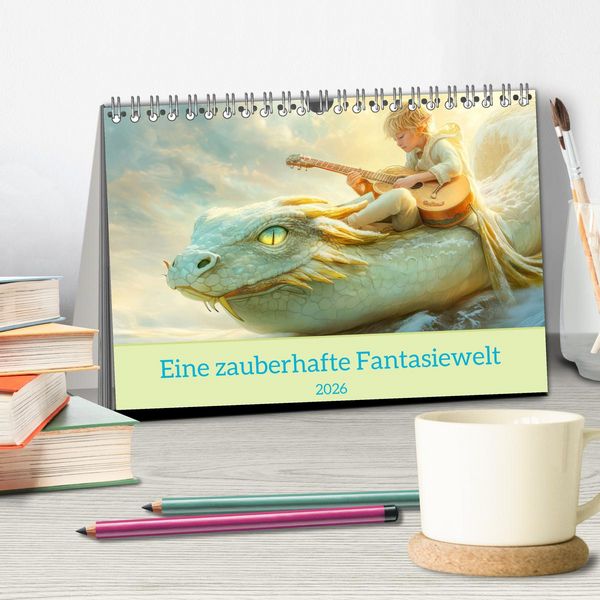 Produktbild: Eine zauberhafte Fantasiewelt (Tischkalender 2026 DIN A5 quer), CALVENDO Monatskalender