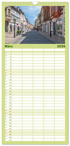 Produktbild: Familienplaner 2026 - M&uuml;hlhausen in Th&uuml;ringen mit 5 Spalten (Wandkalender, 21 x 45 cm) CALVENDO