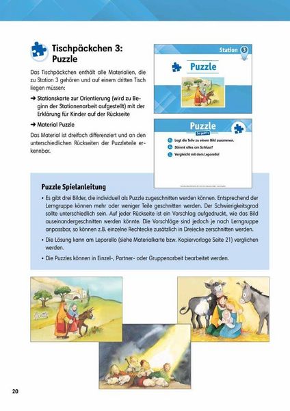 Produktbild: Arbeitsmaterial Grundschule. Stationenlernen Religion: Jesus wird geboren