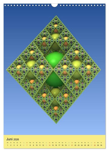 Produktbild: Fraktale Geometrie (Wandkalender 2026 DIN A3 hoch), CALVENDO Monatskalender