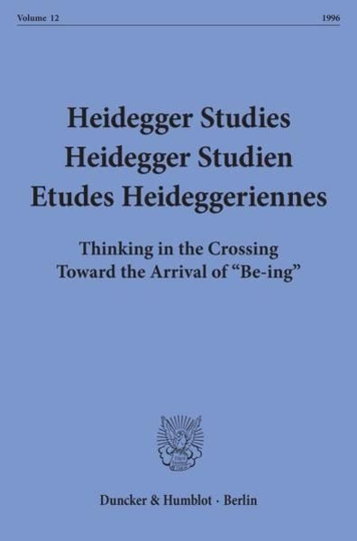 Heidegger Studies - Heidegger Studien - Etudes Heideggeriennes., Taschenbuch von , Duncker & Humblot, 9783428087334