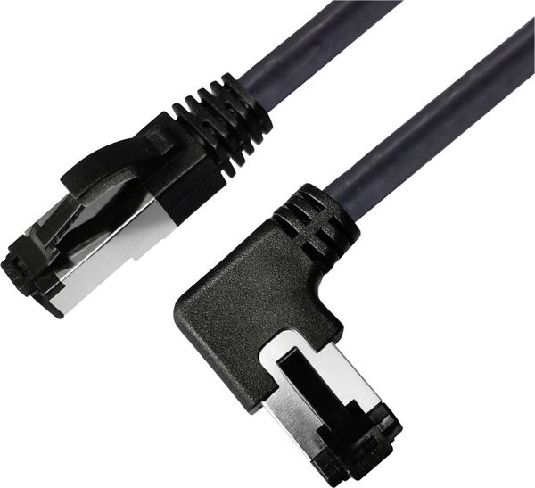 Produktbild: BKL Electronic 144037 RJ45 Patchkabel CAT 8.1 S/FTP 2m Schwarz Halogenfrei 1St.