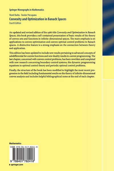 Produktbild: Convexity and Optimization in Banach Spaces