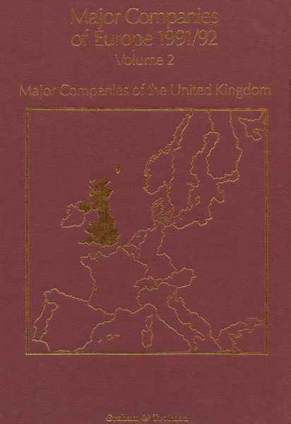 Produktbild: Major Companies of Europe 1991/92