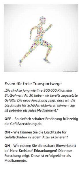 Produktbild: ON/OFF GESUNDHEIT. Den K&ouml;rper neu erschaffen durch Ern&auml;hrung: Wie Sie Immunsystem, Gehirn, Darm, Gef&auml;&szlig;e st&auml;rken und langsamer altern. Holen Sie sich einen leistungsf&auml;higeren, besseren K&ouml;rper zur&uuml;ck.