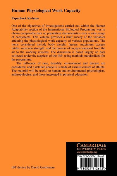 Produktbild: Human Physiological Work Capacity