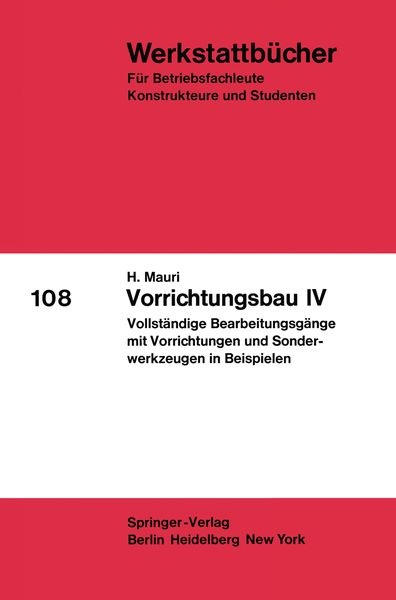 Produktbild: Vorrichtungsbau IV