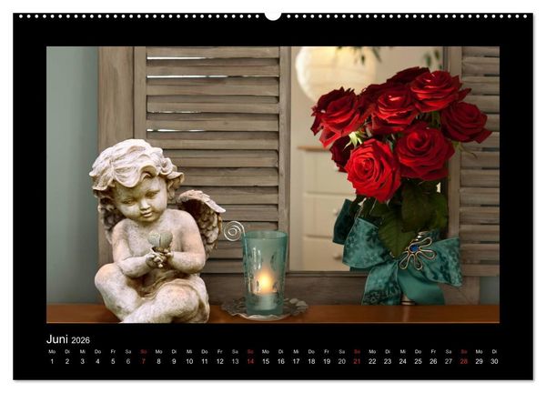 Produktbild: Engel f&uuml;r Gl&uuml;ck & Schutz (hochwertiger Premium Wandkalender 2026 DIN A2 quer), Kunstdruck in Hochglanz