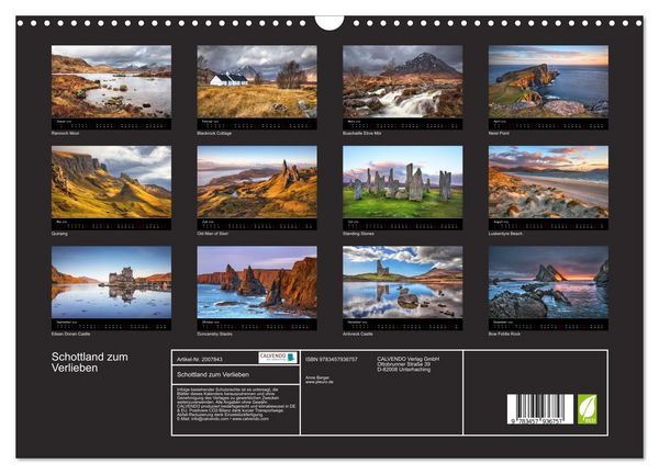 Produktbild: Schottland zum Verlieben (Wandkalender 2026 DIN A3 quer), CALVENDO Monatskalender