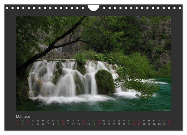 Produktbild: FALLENDE WASSER (Wandkalender 2026 DIN A4 quer), CALVENDO Monatskalender