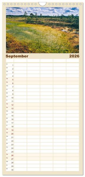 Produktbild: Familienplaner 2026 - Finnlands raue Sch&ouml;nheit mit 5 Spalten (Wandkalender, 21 x 45 cm) CALVENDO
