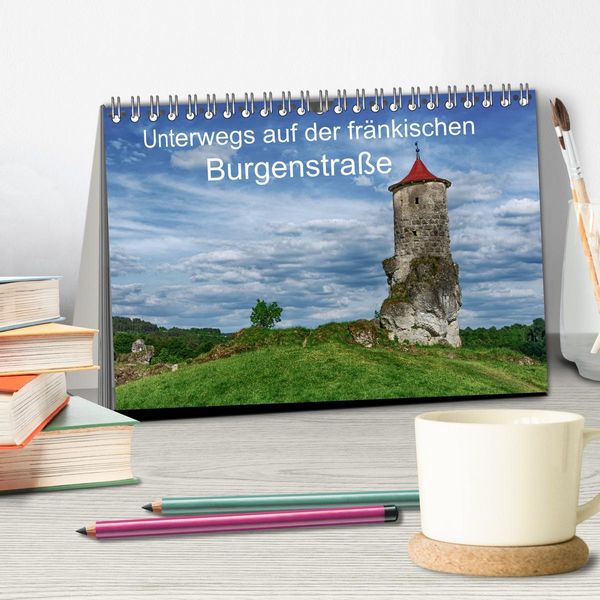 Produktbild: Unterwegs auf der fr&auml;nkischen Burgenstra&szlig;e (Tischkalender 2026 DIN A5 quer), CALVENDO Monatskalender