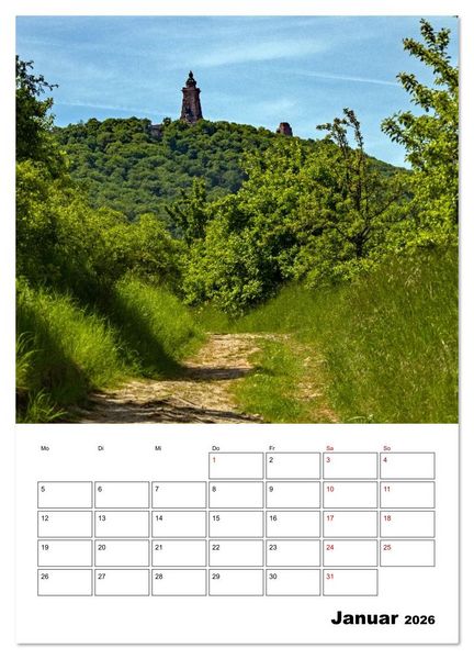 Produktbild: Kyffh&auml;user Denkmal - Terminplaner (hochwertiger Premium Wandkalender 2026 DIN A2 hoch), Kunstdruck in Hochglanz