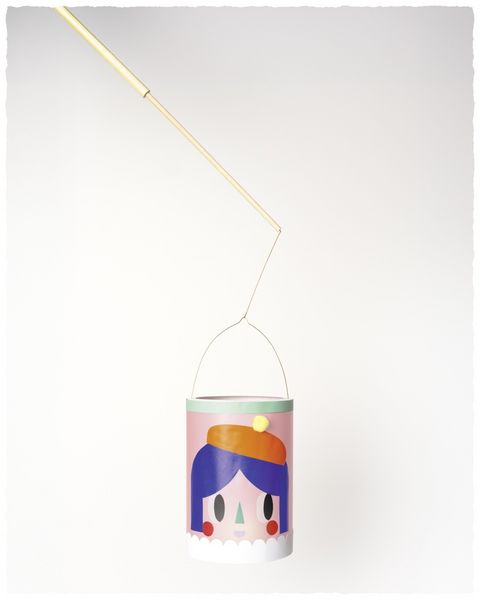 Produktbild: FOLIA Bastelartikel Laternenstab aus Holz mit Drahtb&uuml;gel, inkl. 1 LED-Licht