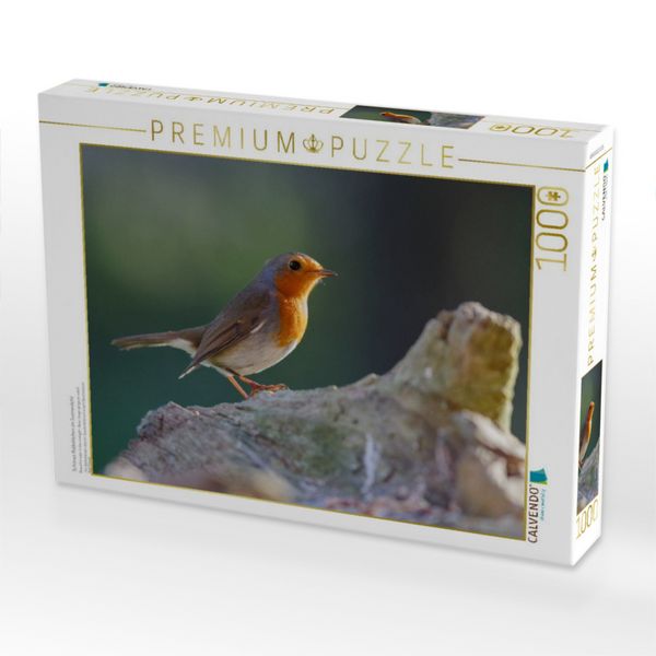Produktbild: CALVENDO Puzzle Sch&ouml;nes Rotkehlchen im Sonnenlicht | 1000 Teile Lege-Gr&ouml;&szlig;e 64x48cm Foto-Puzzle f&uuml;r gl&uuml;ckliche Stunden