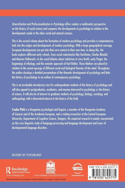 Produktbild: Diversification and Professionalization in Psychology
