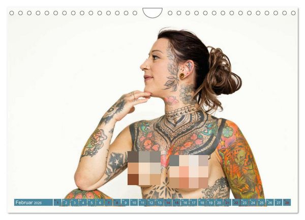 Produktbild: Tattoo-Liebe, die unter die Haut geht (Wandkalender 2026 DIN A4 quer), CALVENDO Monatskalender