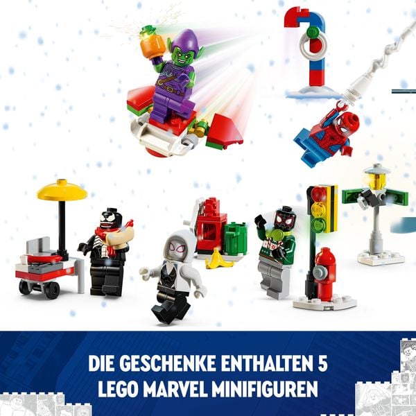 LEGO Spider-Man Adventskalender 2024, vorweihnachtliches Geschenk 76293