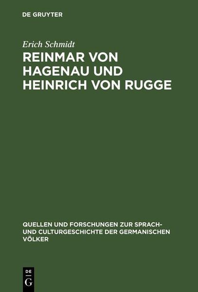 Produktbild: Reinmar von Hagenau und Heinrich von Rugge