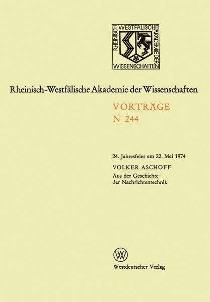 Produktbild: Aus der Geschichte der Nachrichtentechnik