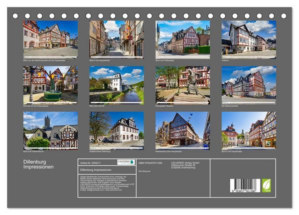 Produktbild: Dillenburg Impressionen (Tischkalender 2026 DIN A5 quer), CALVENDO Monatskalender