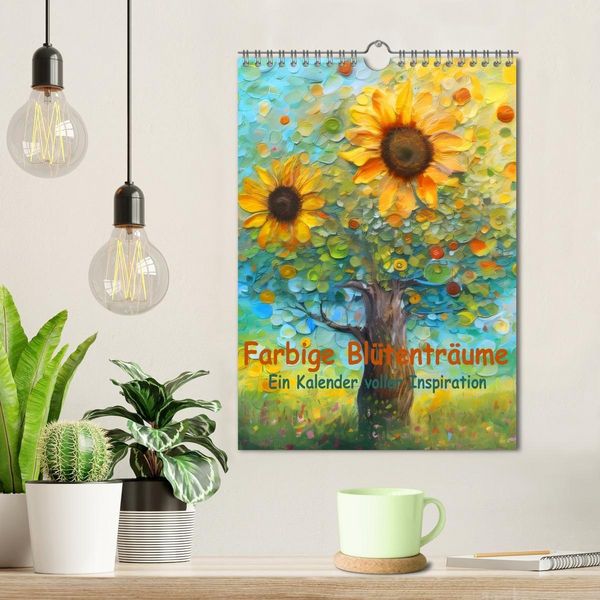 Produktbild: Farbige Bl&uuml;tentr&auml;ume - Ein Kalender voller Inspiration (Wandkalender 2026 DIN A4 hoch), CALVENDO Monatskalender