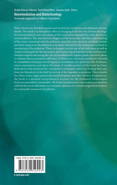 Produktbild: Bioremediation and Biotechnology
