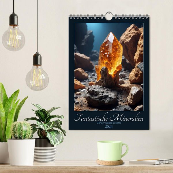 Produktbild: Fantastische Mineralien - Geheimnisvolle Sch&auml;tze (Wandkalender 2026 DIN A4 hoch), CALVENDO Monatskalender