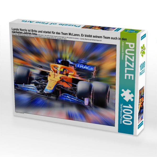 Produktbild: CALVENDO Puzzle Lando Norris ist Brite und startet f&uuml;r das Team McLaren. Er bleibt seinem Team auch in den n&auml;chsten Jahren treu. | 1000 Teile Lege-Gr&ouml;