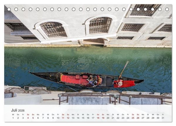Produktbild: Venedig - Romantische Stadt am Canal Grande (Tischkalender 2026 DIN A5 quer), CALVENDO Monatskalender