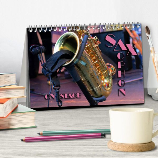 Produktbild: SAXOPHON - on stage (Tischkalender 2026 DIN A5 quer), CALVENDO Monatskalender