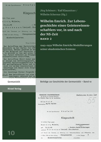 Produktbild: Wilhelm Emrich. Zur Lebensgeschichte eines Geisteswissenschaftlers vor, in und nach der NS-Zeit