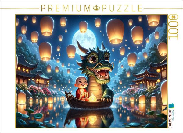 Produktbild: CALVENDO Puzzle Lichtermeer in n&auml;chtlichem Glanz | 1000 Teile Lege-Gr&ouml;&szlig;e 64x48cm Foto-Puzzle f&uuml;r gl&uuml;ckliche Stunden