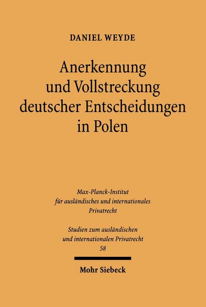 Produktbild: Anerkennung und Vollstreckung deutscher Entscheidungen in Polen