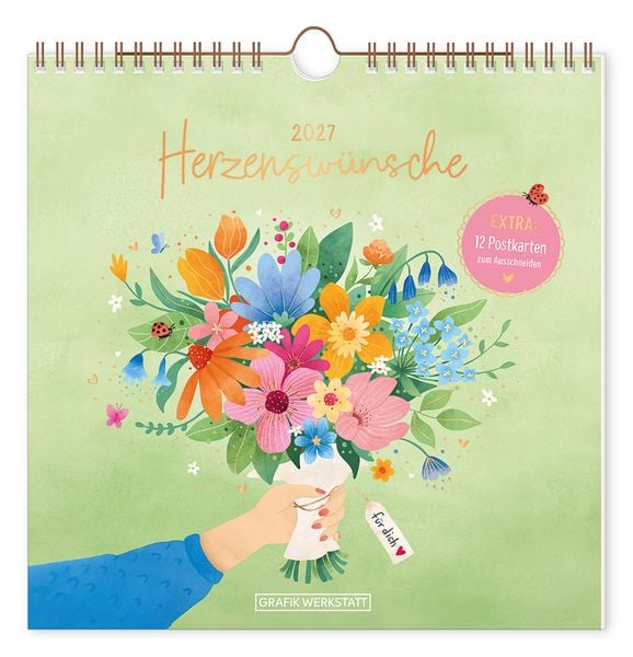 Produktbild: Wandkalender quadratisch 2027 Herzensw&uuml;nsche