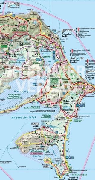 Produktbild: Rad- und Wanderkarte R&uuml;gen - Hiddensee