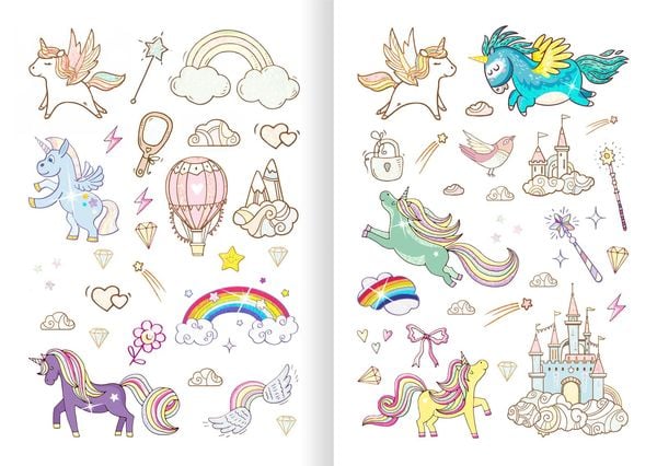 Produktbild: Glitzerspaß – Einhorn-Sticker