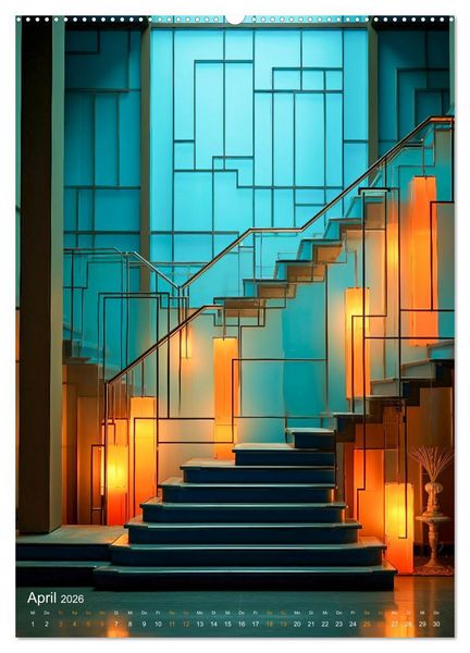 Produktbild: Treppen Architektur (Wandkalender 2026 DIN A2 hoch), CALVENDO Monatskalender